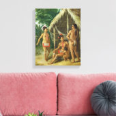 Toile A Leeward Islands Carib Family outside a Hut, c.17 (Insitu(Salon))