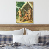 Toile A Leeward Islands Carib Family outside a Hut, c.17 (Insitu(Chambre))