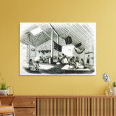 Toile A l'intérieur d'une hutte de Tahitan (Insitu(Salon))