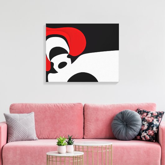 Toile À M. Redd : Noir, blanc et rouge Abstraits (Insitu(Salon))