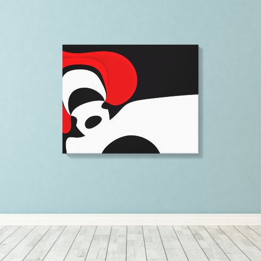 Toile À M. Redd : Noir, blanc et rouge Abstraits (Insitu (Plancher de Bois))