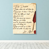 Toile À ma fille Cadeau d'anniversaire, mignonne maman C (Insitu (Plancher de Bois))