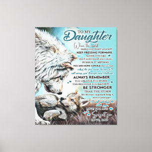 Toile À Ma Fille Lion Famille Cadeau, Fille Anniversaire