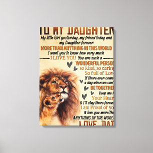 Toile À Ma Fille Lion Famille Cadeau, Fille Anniversaire