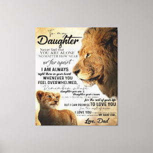Toile À Ma Fille Lion Famille Cadeau, Fille Anniversaire