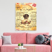 Toile À ma fille Papillons Idée cadeau d'anniversaire (Insitu(Salon))