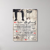 Toile À Ma Lettre De Mari, Citations D'Amour Cadeau (Recto)