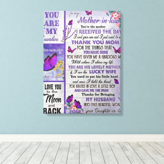 Toile À Ma Mère - Dans - Droit Cadeau, Mère Cadeau Anniv (Insitu (Plancher de Bois))