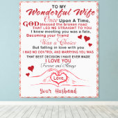 Toile À ma merveilleuse épouse J'ai su que vous étiez un (Insitu (Plancher de Bois))