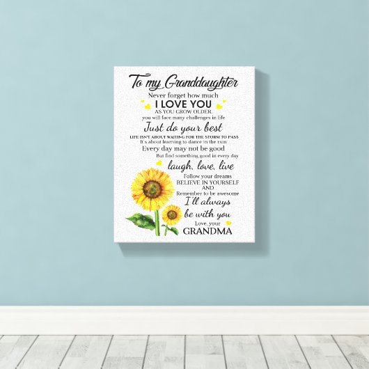 Toile À ma petite-fille (Insitu (Plancher de Bois))