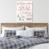 Toile À ma petite-fille Elephant Idée cadeau d'anniversa (Insitu(Chambre))