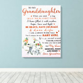 Toile À ma petite-fille Elephant Idée cadeau d'anniversa (Insitu (Plancher de Bois))