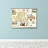 Toile A Map of Yorkshire : East Riding (Insitu (Plancher de Bois))
