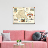 Toile A Map of Yorkshire : East Riding (Insitu(Salon))