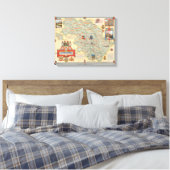 Toile A Map of Yorkshire : Riding Ouest (Insitu(Chambre))