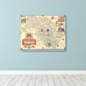 Toile A Map of Yorkshire : Riding Ouest (Insitu (Plancher de Bois))