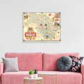 Toile A Map of Yorkshire : Riding Ouest (Insitu(Salon))