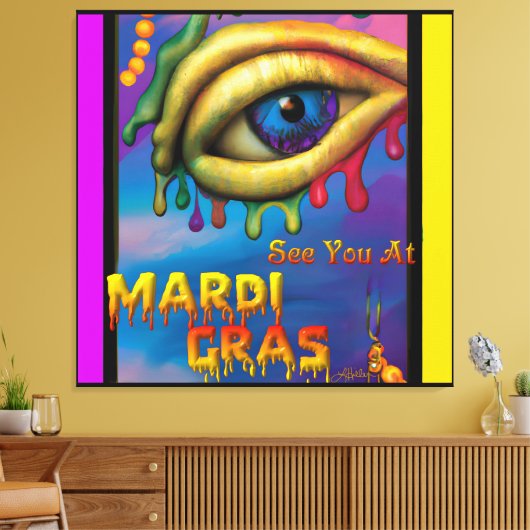Toile À Mardi Gras Eye (Insitu(Salon))