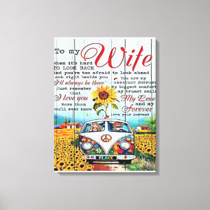 Toile À mon cadeau à la femme Lettre pour elle Décor