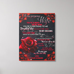 Toile À Mon Cadeau D'Anniversaire De Femme Rose, Cadeau