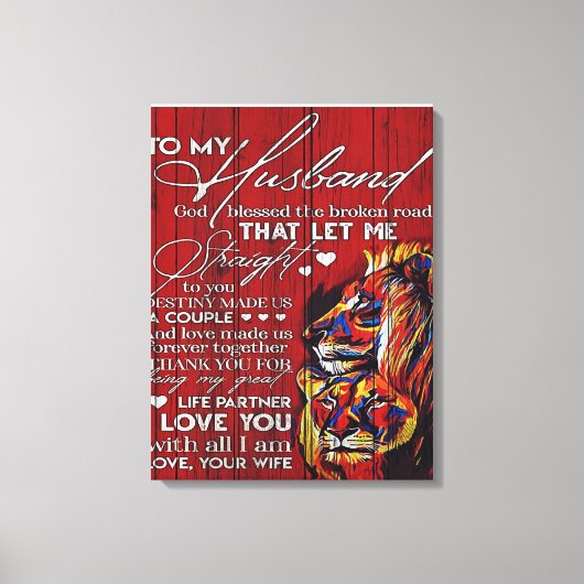 Toile À mon cadeau de mari, le meilleur cadeau de vacanc (Recto)