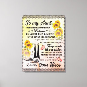 Toile À Mon Cadeau Tante, Cadeau Tournesol De La Nièce