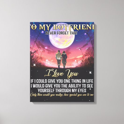 Toile À Mon Petit Ami Je T'Aime (Recto)
