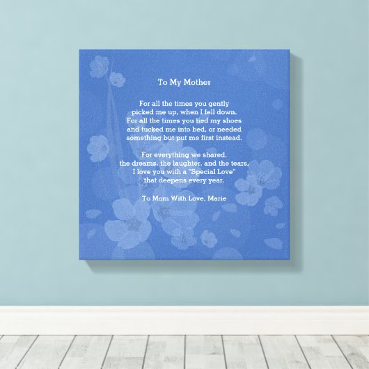 Toile À mon poème mère (Insitu (Plancher de Bois))