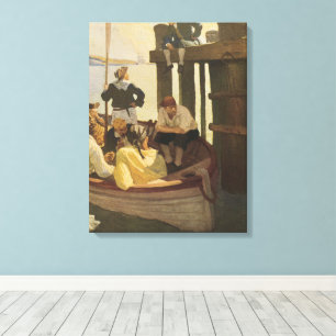 Toile À Queen's Ferry par NC Wyeth, Pirates Vintage