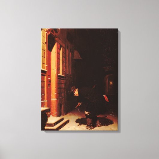 Toile À qui les traces dans la neige ? (Recto)