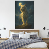 Toile A serene and powerful white tiger painted in premi (Insitu(Chambre))