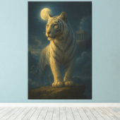 Toile A serene and powerful white tiger painted in premi (Insitu (Plancher de Bois))