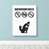 Toile A Set of Bathroom Rules (Insitu (Plancher de Bois))
