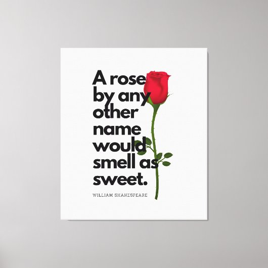 Toile A SHAKESPEARE POEM AND A ROSE  Canvas Print (Recto)