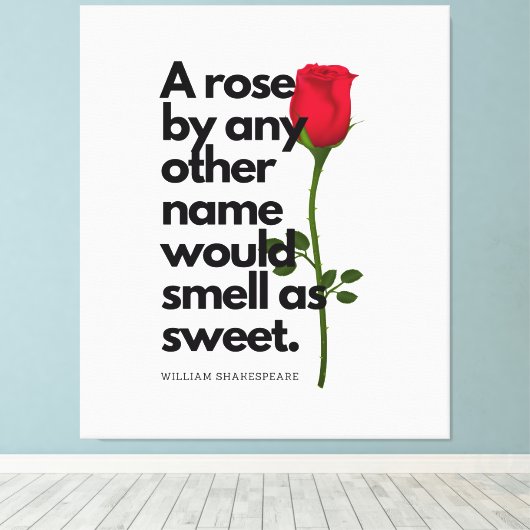Toile A SHAKESPEARE POEM AND A ROSE  Canvas Print (Insitu (Plancher de Bois))