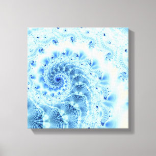 Toile à spirale bleue
