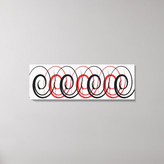 Toile à spirale rouge et noire (Recto)