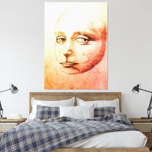 Toile A study of da Vinci, sketch of a girl, by DCB (Insitu(Chambre))