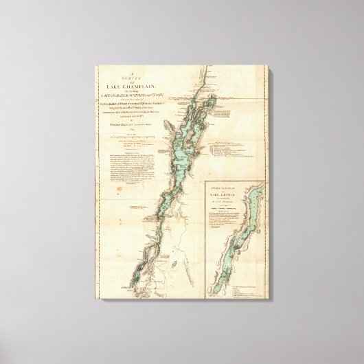 Toile A Survey of Lake Champlain (Recto)