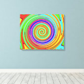 Toile à tourbillon de couleur spirale (Insitu (Plancher de Bois))