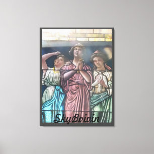 Toile à travers l'affiche en verre