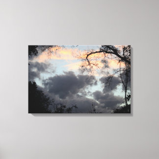 Toile À travers les arbres Canvas Print