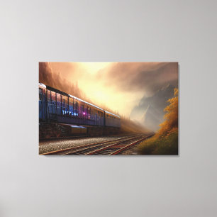 Toile à vapeur Locomotive Impression