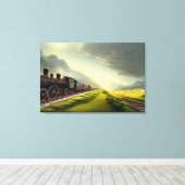 Toile à vapeur Locomotive Impression (Insitu (Plancher de Bois))