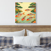 Toile A Vibrant Ukiyo-e Pond (Insitu(Chambre))