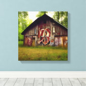 Toile Abandon de la grange Patinée dans les bois (Insitu (Plancher de Bois))