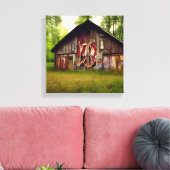 Toile Abandon de la grange Patinée dans les bois (Insitu(Salon))