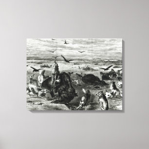 Toile Abattage de Buffalo sur les plaines