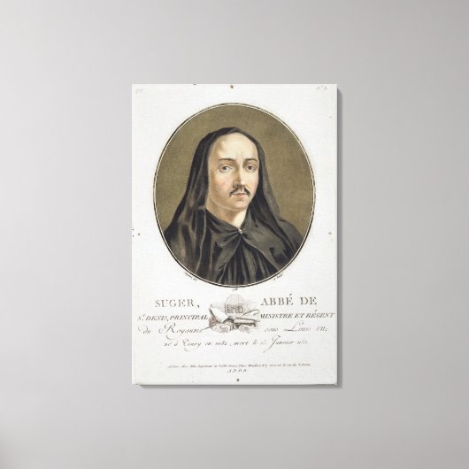 Toile Abbe de Suger (1082-1151) de Portraits des gran (Recto)