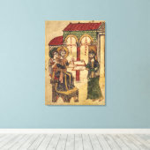 Toile Abbé John offrant le manuscrit Benedict (Insitu (Plancher de Bois))